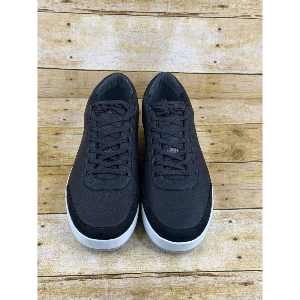 Novella No 1780 Mens Black Leather Suede Low Top Sneakers Size 12 NEW - Picture 2 of 10